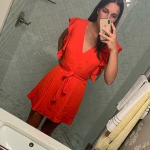 socialite mini red dress